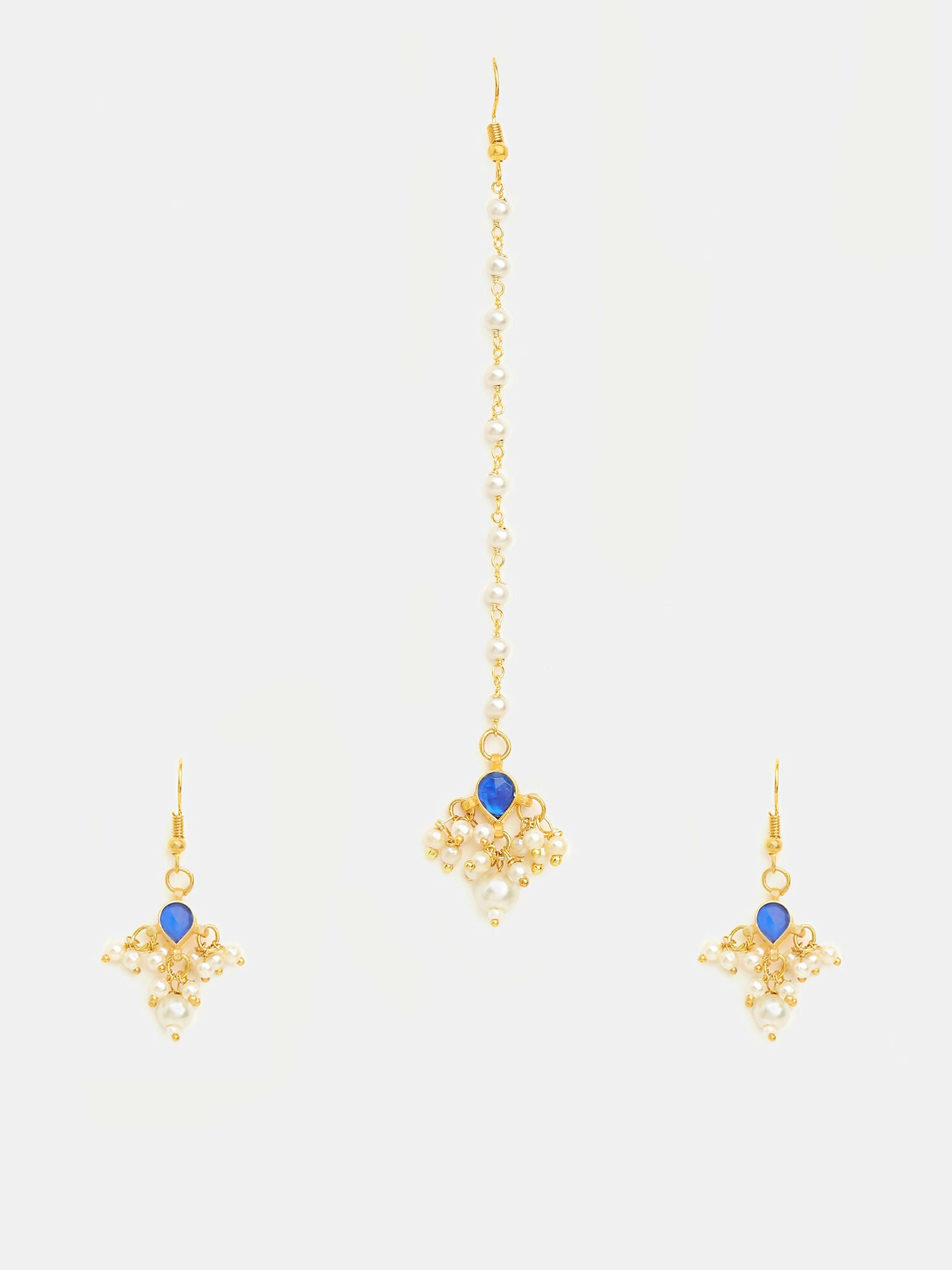 Ruby Raang Set Of 2 Blue Kundan