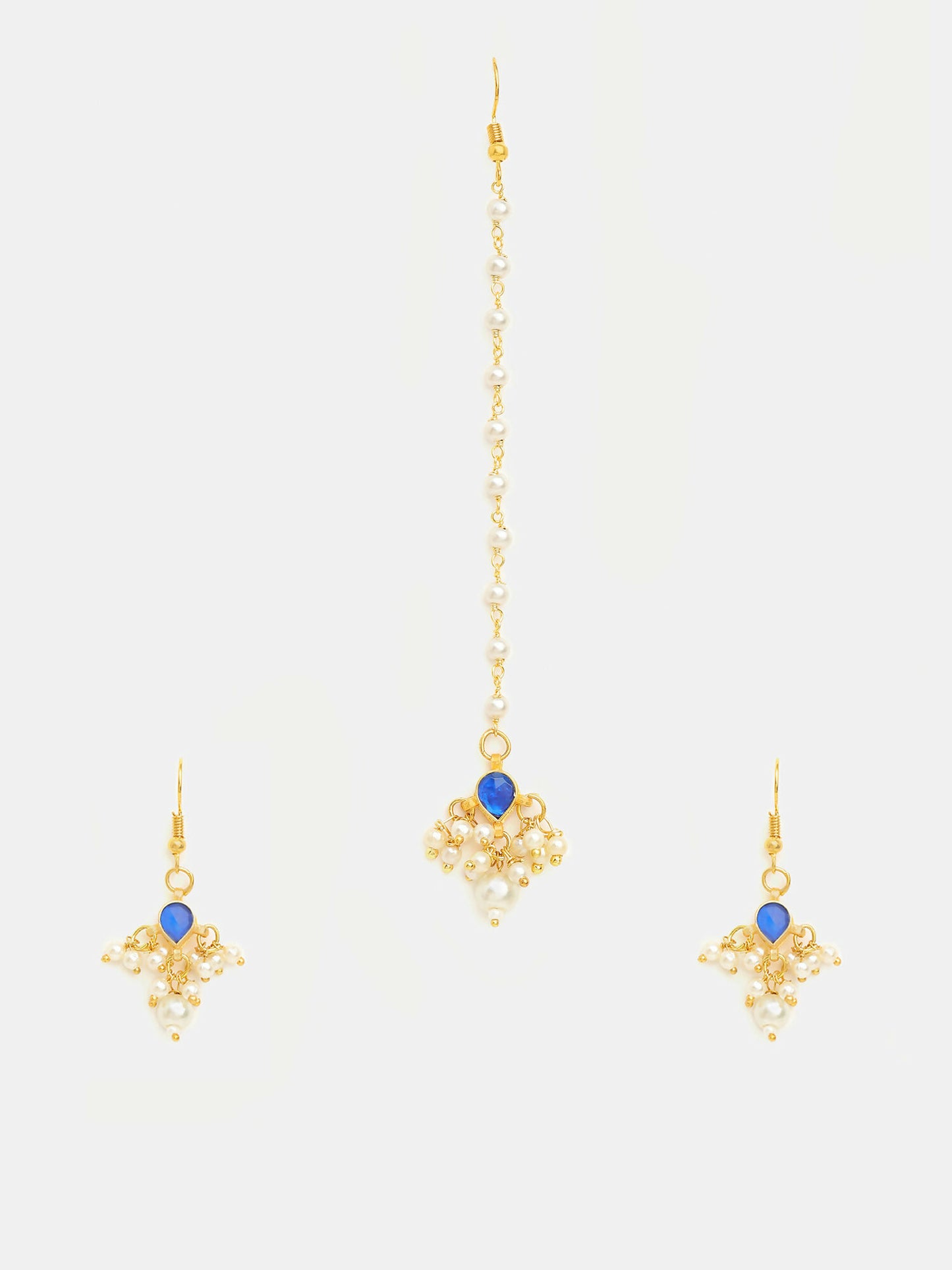 Ruby Raang Set Of 2 Blue Kundan - Distacart