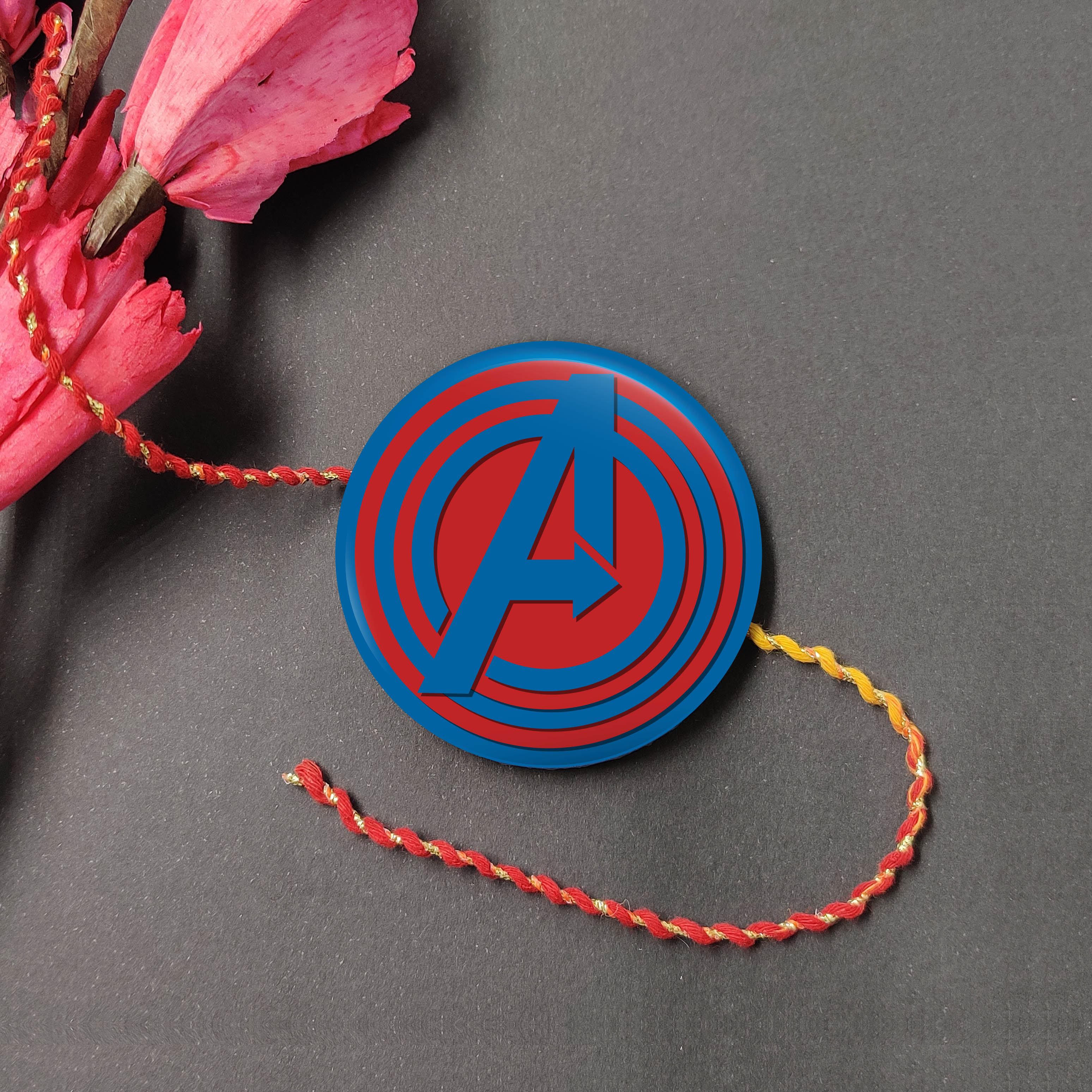 Indianvibez Avengers Metal Rakhi with Fridge Magnet - Kids Rakhi