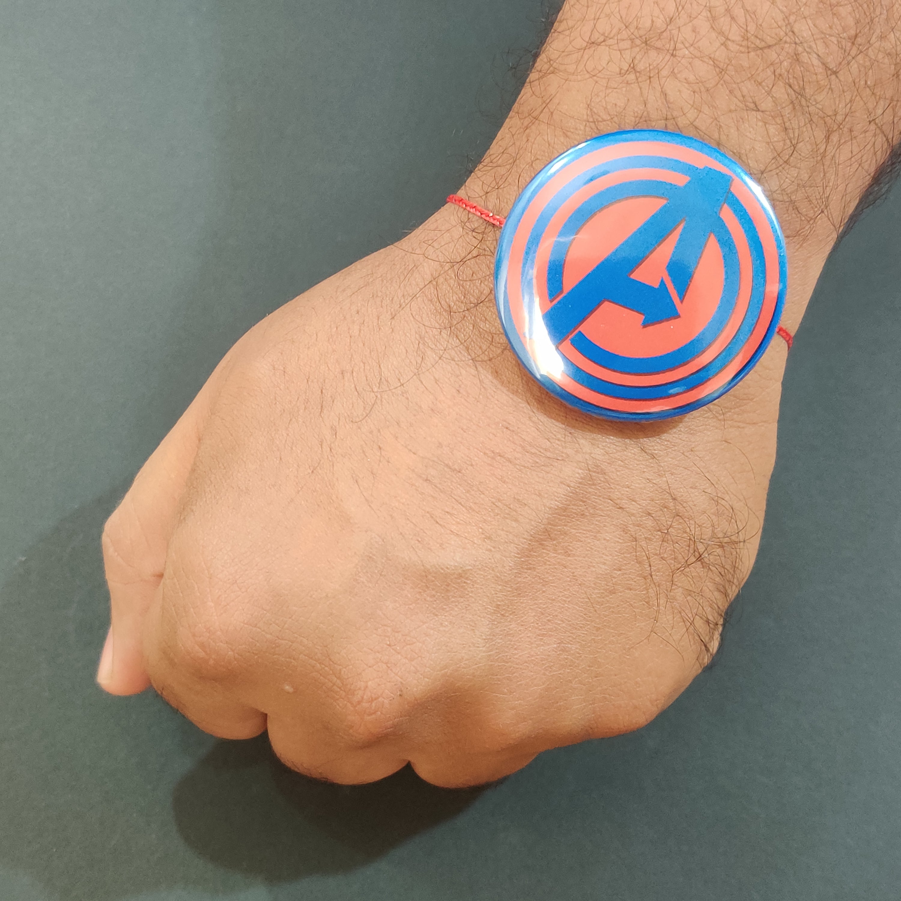 Indianvibez Avengers Metal Rakhi with Fridge Magnet - Kids Rakhi