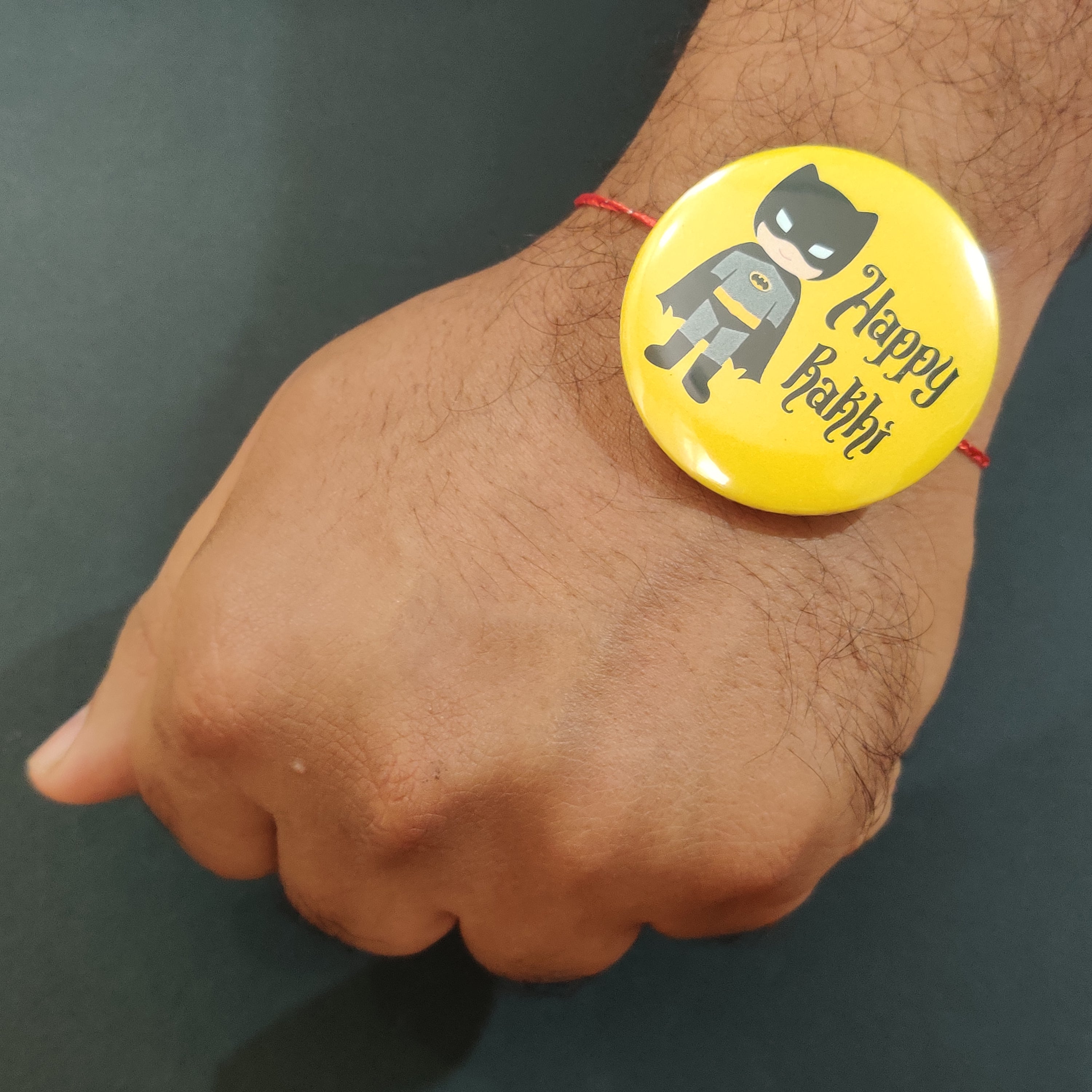 Indianvibez Batman Metal Rakhi with Fridge Magnet - Kids Rakhi