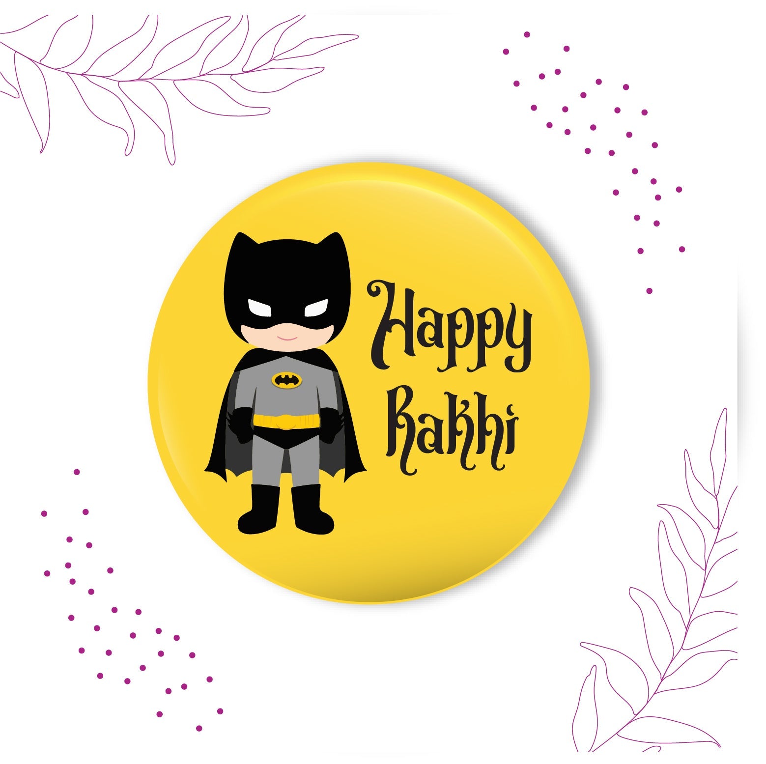 Indianvibez Batman Metal Rakhi with Fridge Magnet - Kids Rakhi - Distacart