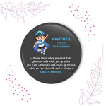 Thumbnail for Indianvibez Brother is Superhero Metal Rakhi with Fridge Magnet - Kids Rakhi