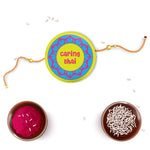 Thumbnail for Indianvibez Caring Bhai Metal Rakhi with Fridge Magnet - Kids Rakhi