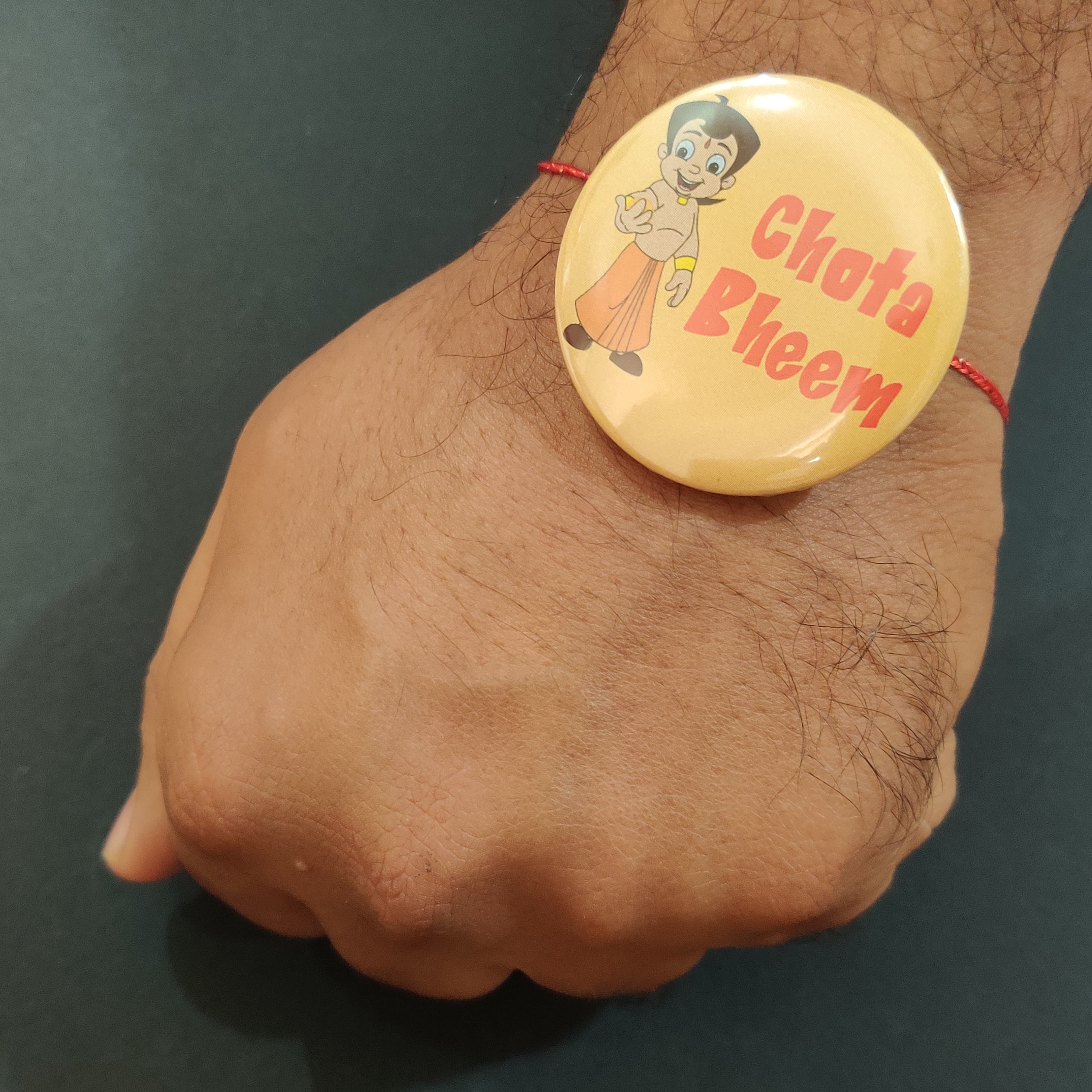 Indianvibez Chota Bheem Metal Rakhi with Fridge Magnet - Kids Rakhi