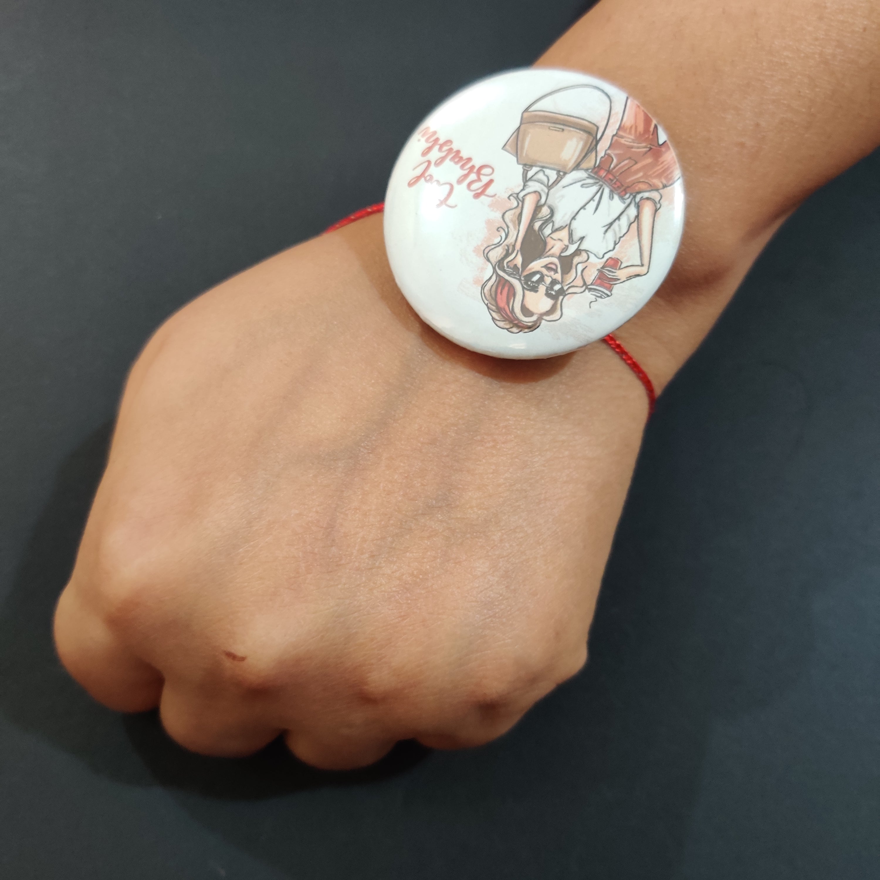 Indianvibez Cool Bhabhi Metal Rakhi/Lumba with Fridge Magnet - Kids Rakhi