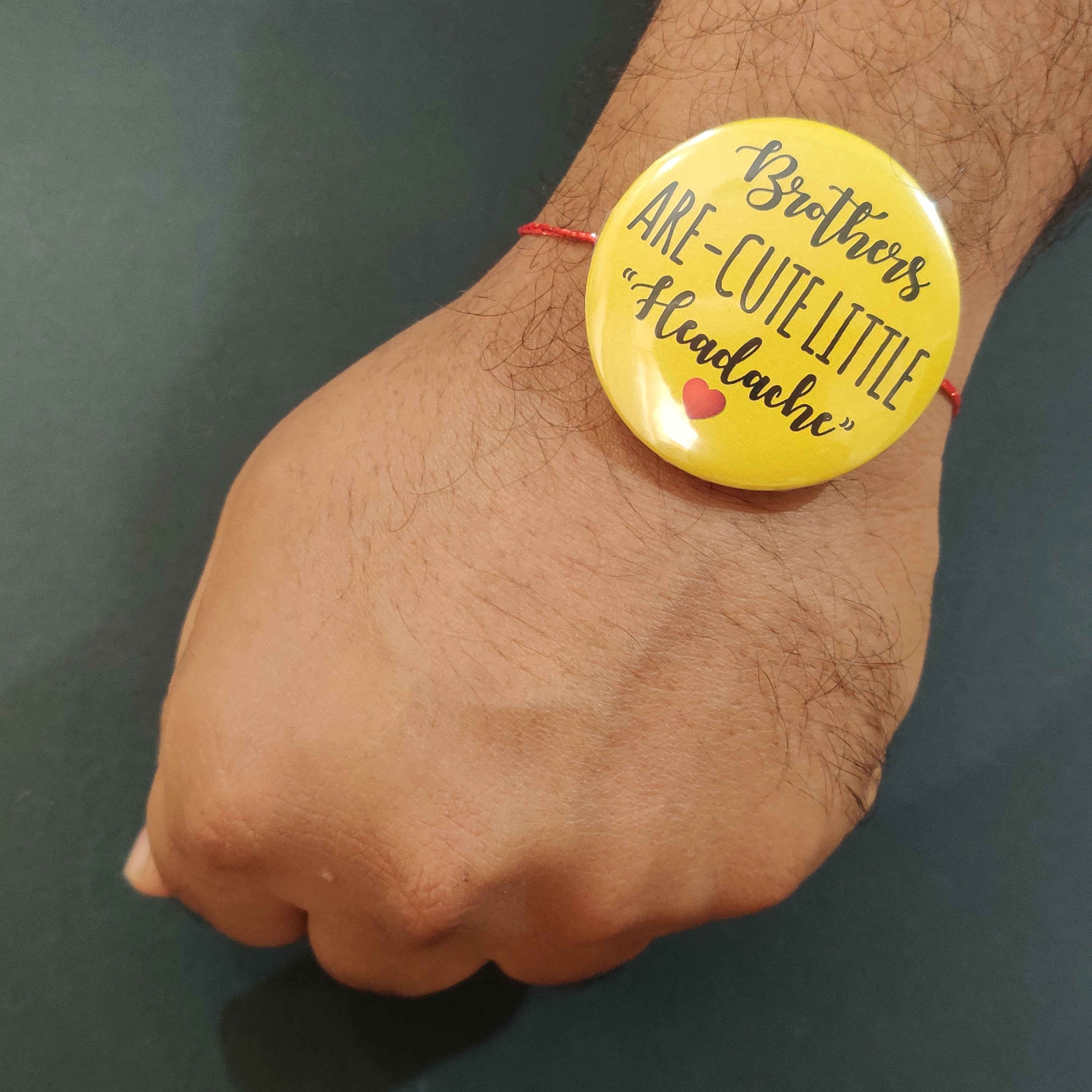 Indianvibez Brothers are Cute Little Headache Metal Rakhi with Fridge Magnet - Kids Rakhi