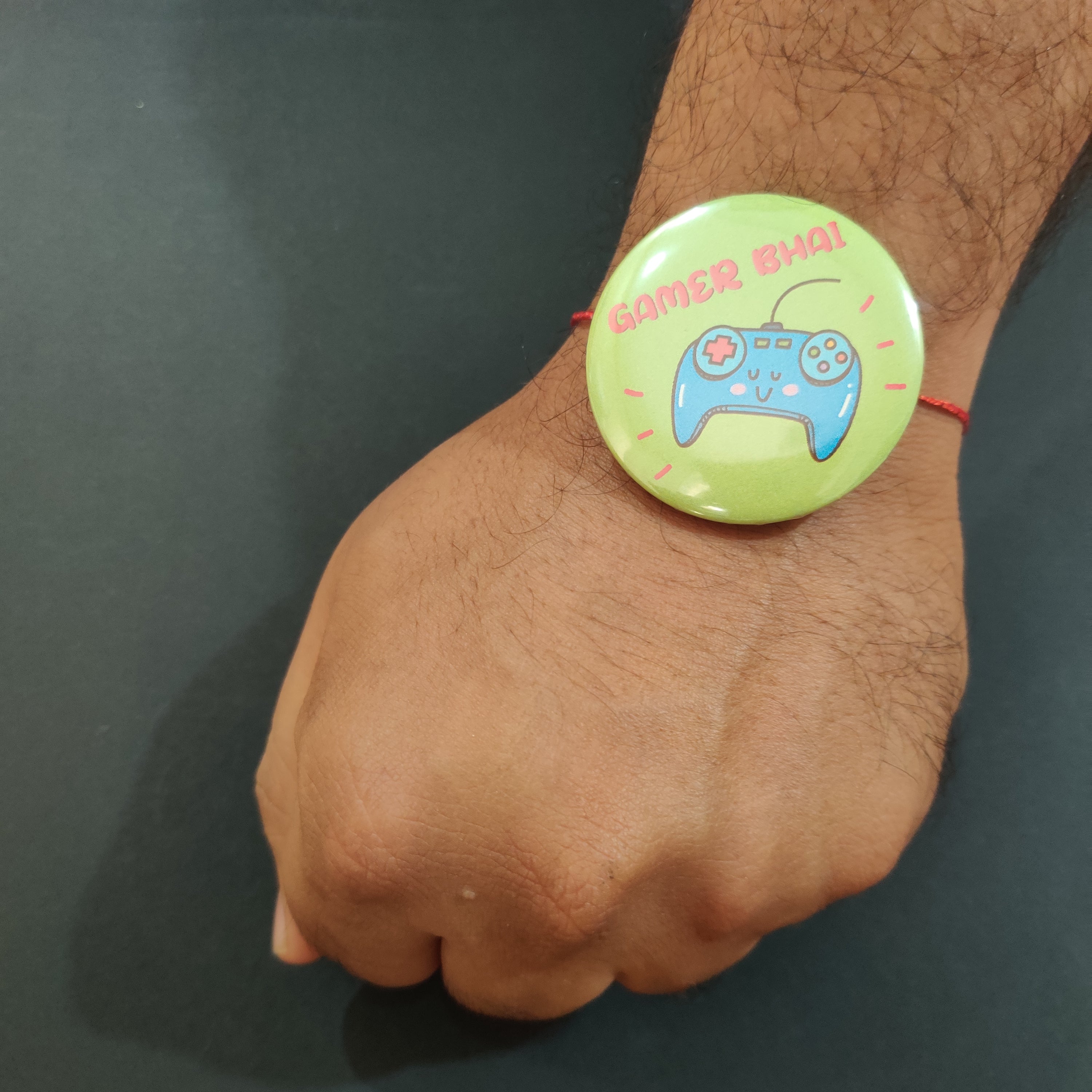 Indianvibez Gamer Bhai Metal Rakhi with Fridge Magnet - Kids Rakhi