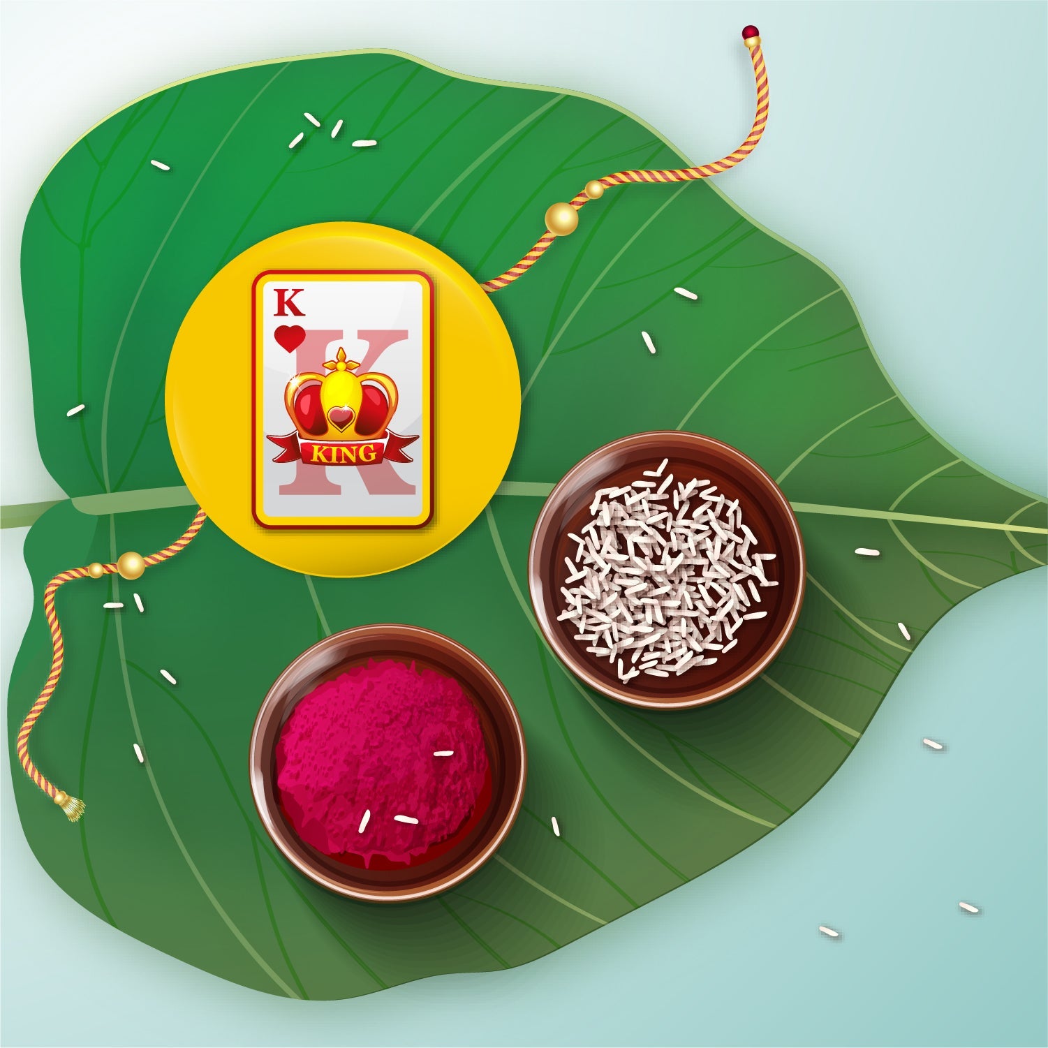 Indianvibez King Bhai Metal Rakhi with Fridge Magnet - Kids Rakhi