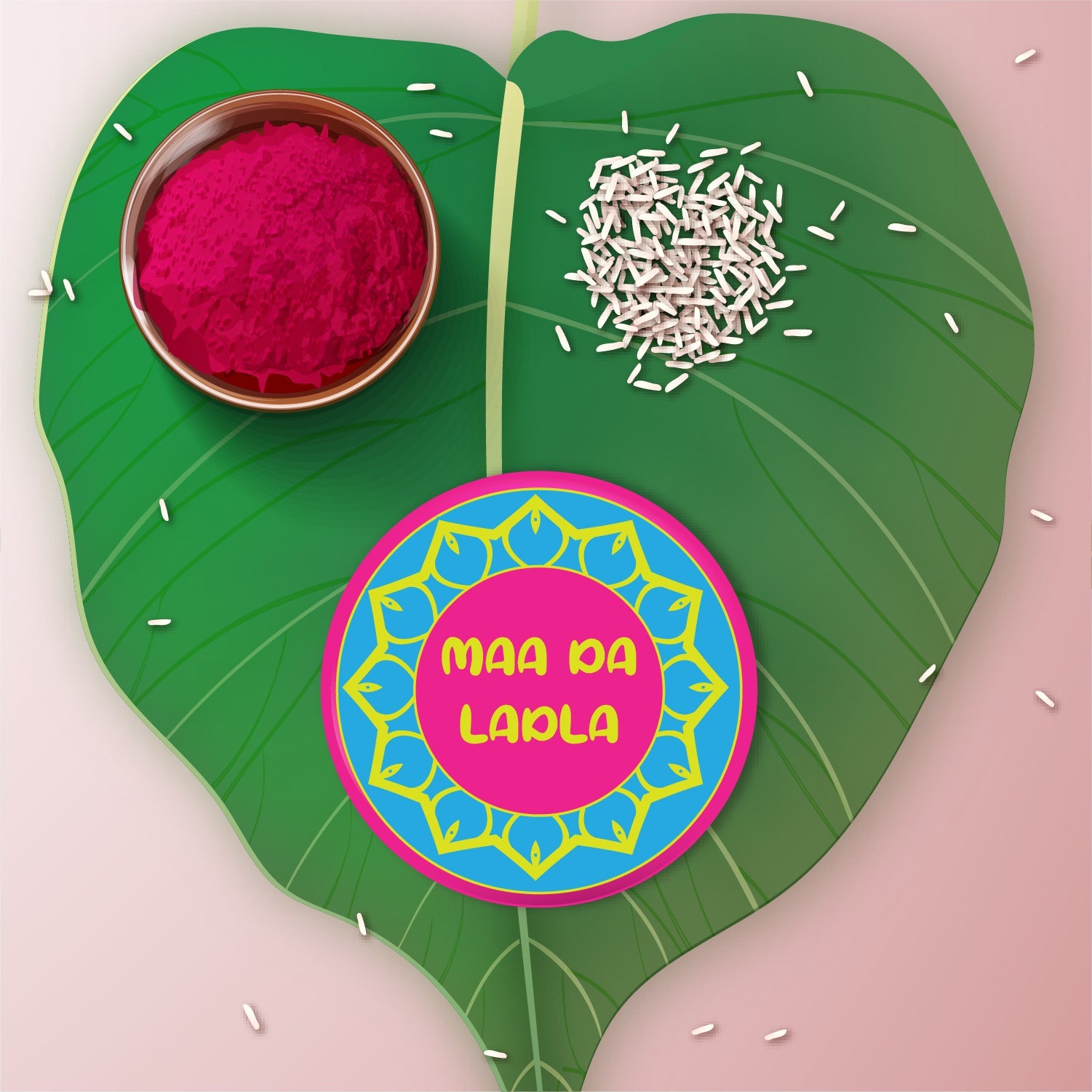 Indianvibez Maa Da Ladla Metal Rakhi with Fridge Magnet - Kids Rakhi