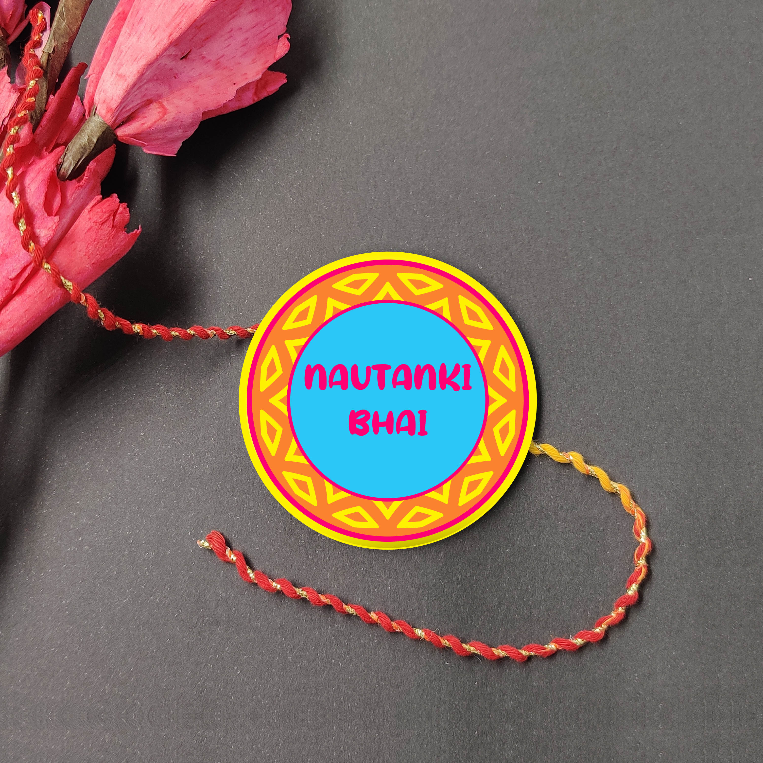 Indianvibez Nautanki Bhai Metal Rakhi with Fridge Magnet - Kids Rakhi - Distacart