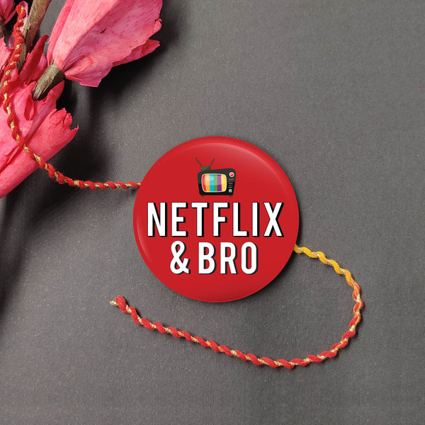 Indianvibez Netflix & Bro Metal Rakhi with Fridge Magnet - Kids Rakhi