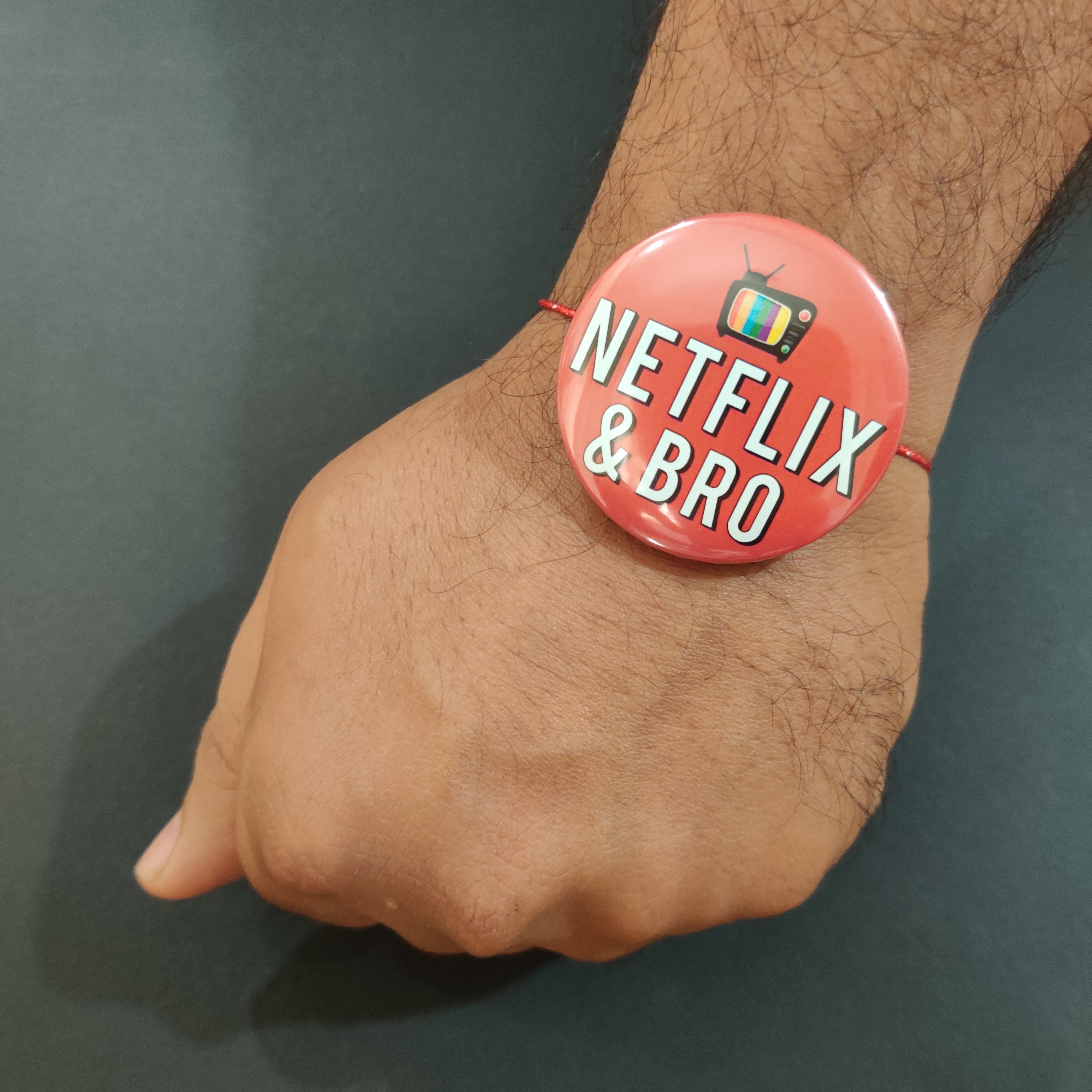 Indianvibez Netflix & Bro Metal Rakhi with Fridge Magnet - Kids Rakhi
