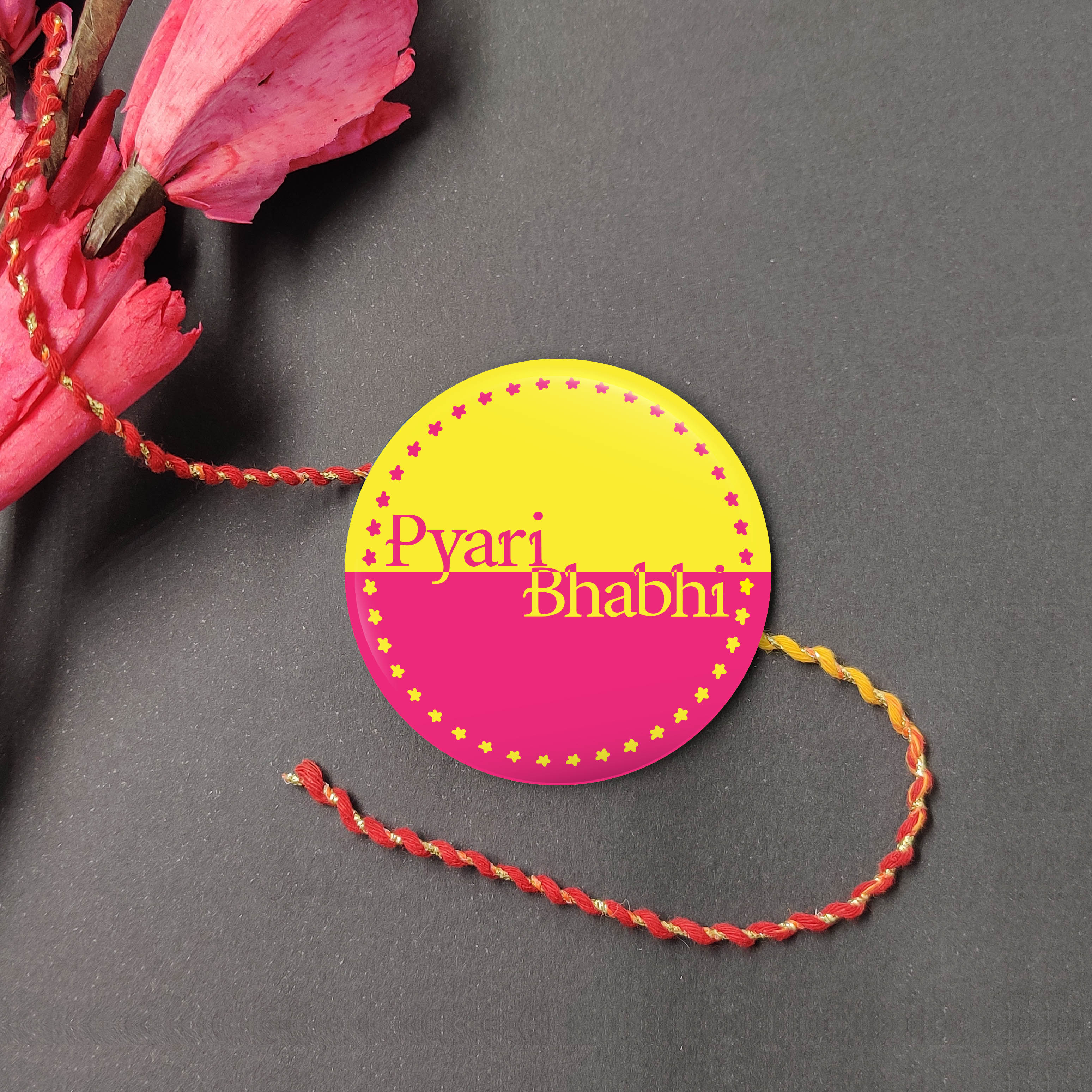 Indianvibez Pyari Bhabhi Metal Rakhi/Lumba with Fridge Magnet - Kids Rakhi