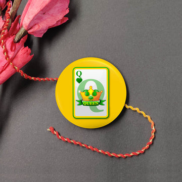 Indianvibez Queen Metal Rakhi/Lumba with Fridge Magnet - Kids Rakhi - Distacart