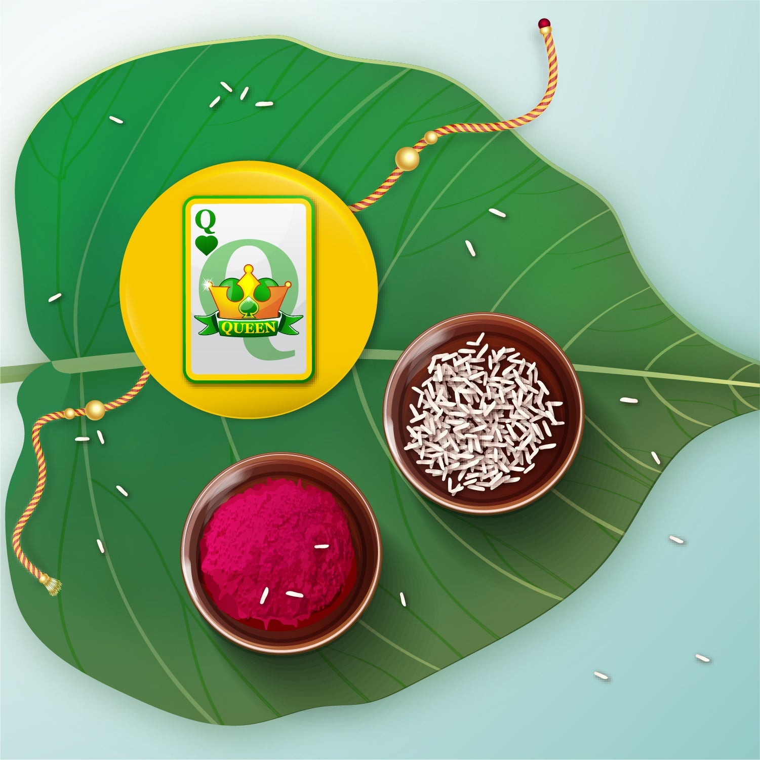 Indianvibez Queen Metal Rakhi/Lumba with Fridge Magnet - Kids Rakhi