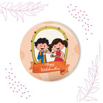 Thumbnail for Indianvibez Happy Raksha Bandhan Metal Rakhi with Fridge Magnet - Kids Rakhi