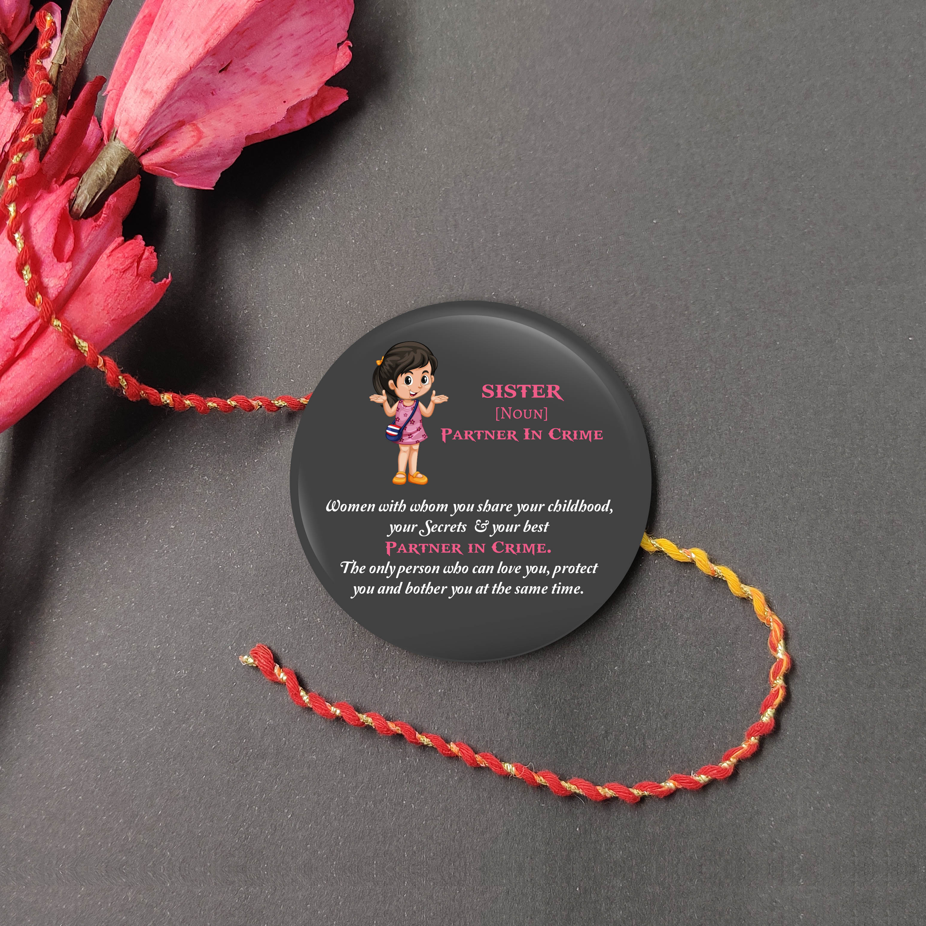 Indianvibez Sister Metal Rakhi/Lumba with Fridge Magnet - Kids Rakhi - Distacart