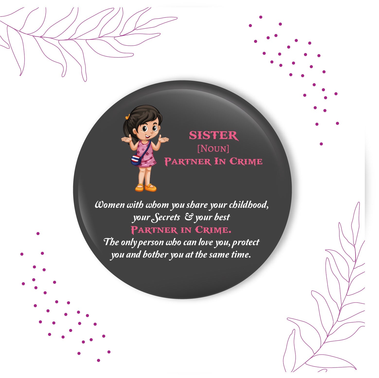 Indianvibez Sister Metal Rakhi/Lumba with Fridge Magnet - Kids Rakhi