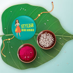 Thumbnail for Indianvibez Stylish Bhabhi Metal Rakhi/Lumba with Fridge Magnet - Kids Rakhi