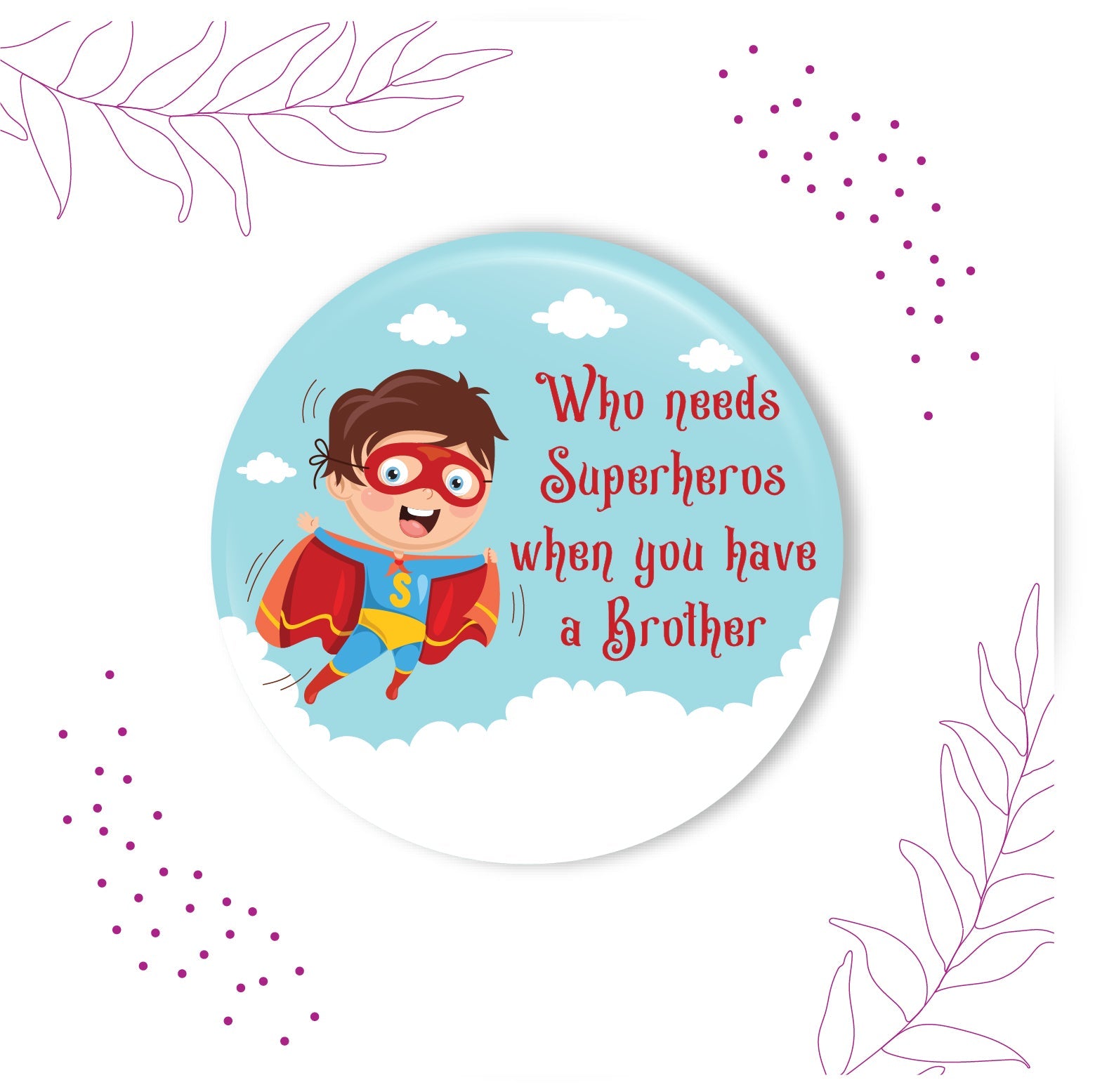 Indianvibez Superhero Metal Rakhi with Fridge Magnet - Kids Rakhi
