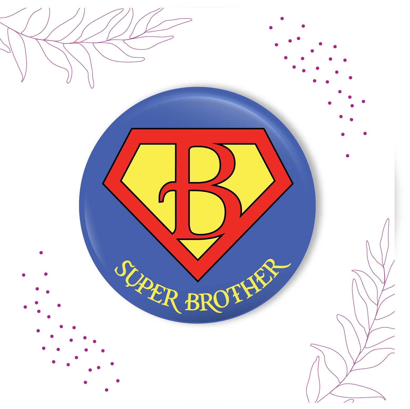Indianvibez Super Brother Metal Rakhi with Fridge Magnet - Kids Rakhi