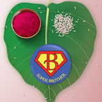 Thumbnail for Indianvibez Super Brother Metal Rakhi with Fridge Magnet - Kids Rakhi
