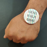 Thumbnail for Indianvibez Swag Wala Bhai Metal Rakhi with Fridge Magnet - Kids Rakhi