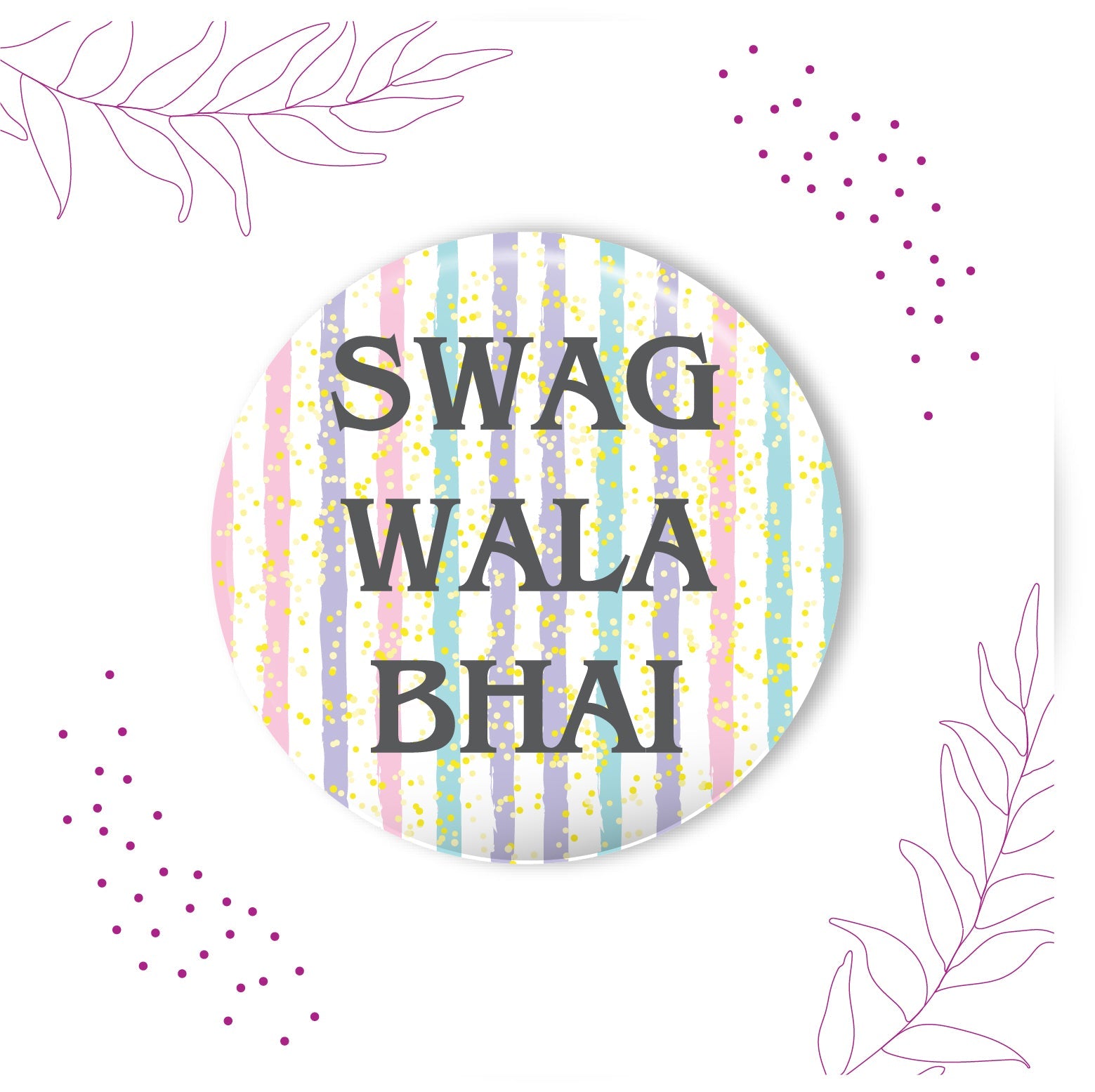 Indianvibez Swag Wala Bhai Metal Rakhi with Fridge Magnet - Kids Rakhi