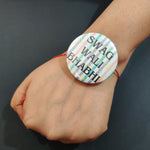 Thumbnail for Indianvibez Swag Wali Bhabhi Metal Rakhi/Lumba with Fridge Magnet - Kids Rakhi