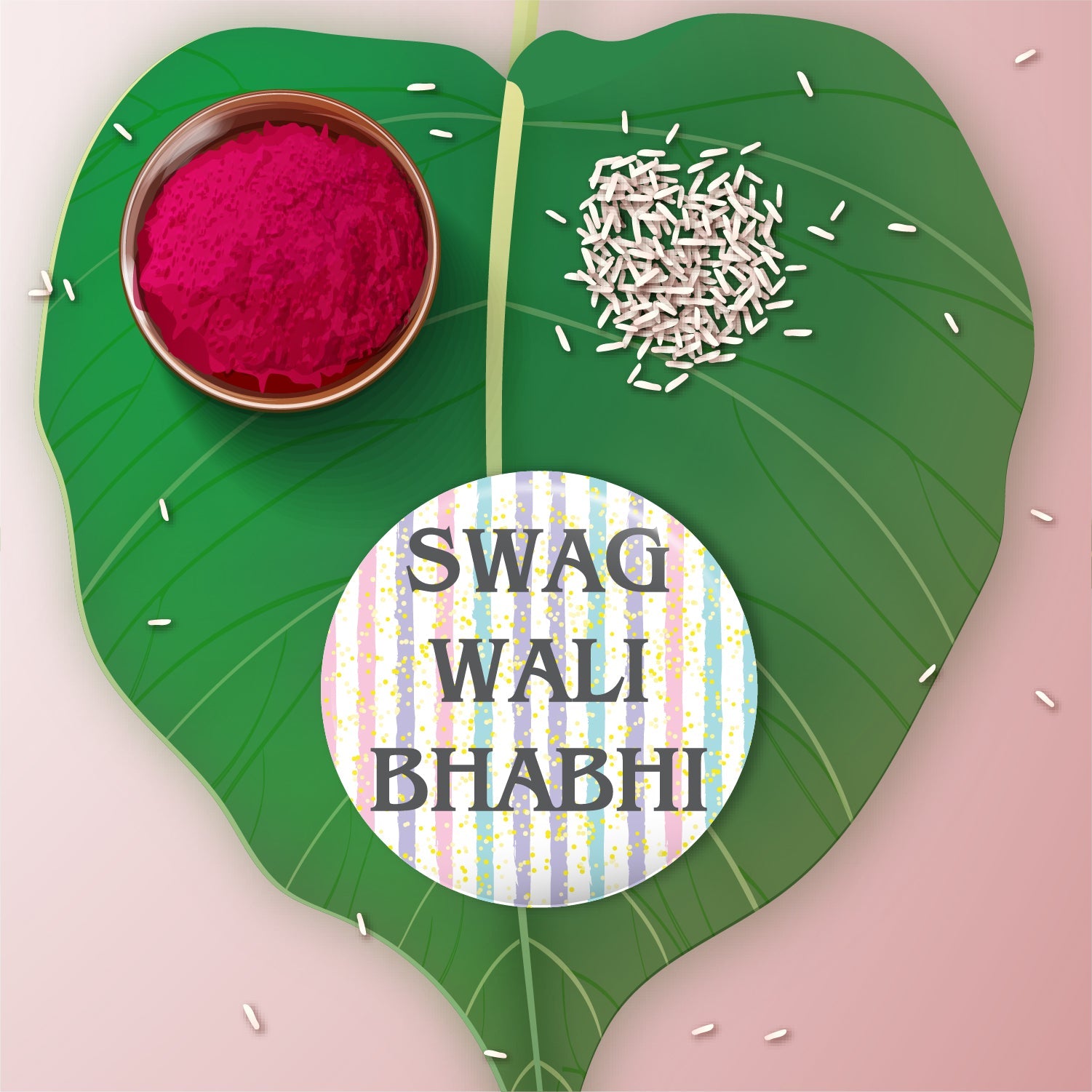 Indianvibez Swag Wali Bhabhi Metal Rakhi/Lumba with Fridge Magnet - Kids Rakhi