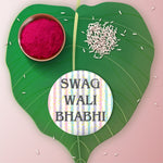 Thumbnail for Indianvibez Swag Wali Bhabhi Metal Rakhi/Lumba with Fridge Magnet - Kids Rakhi