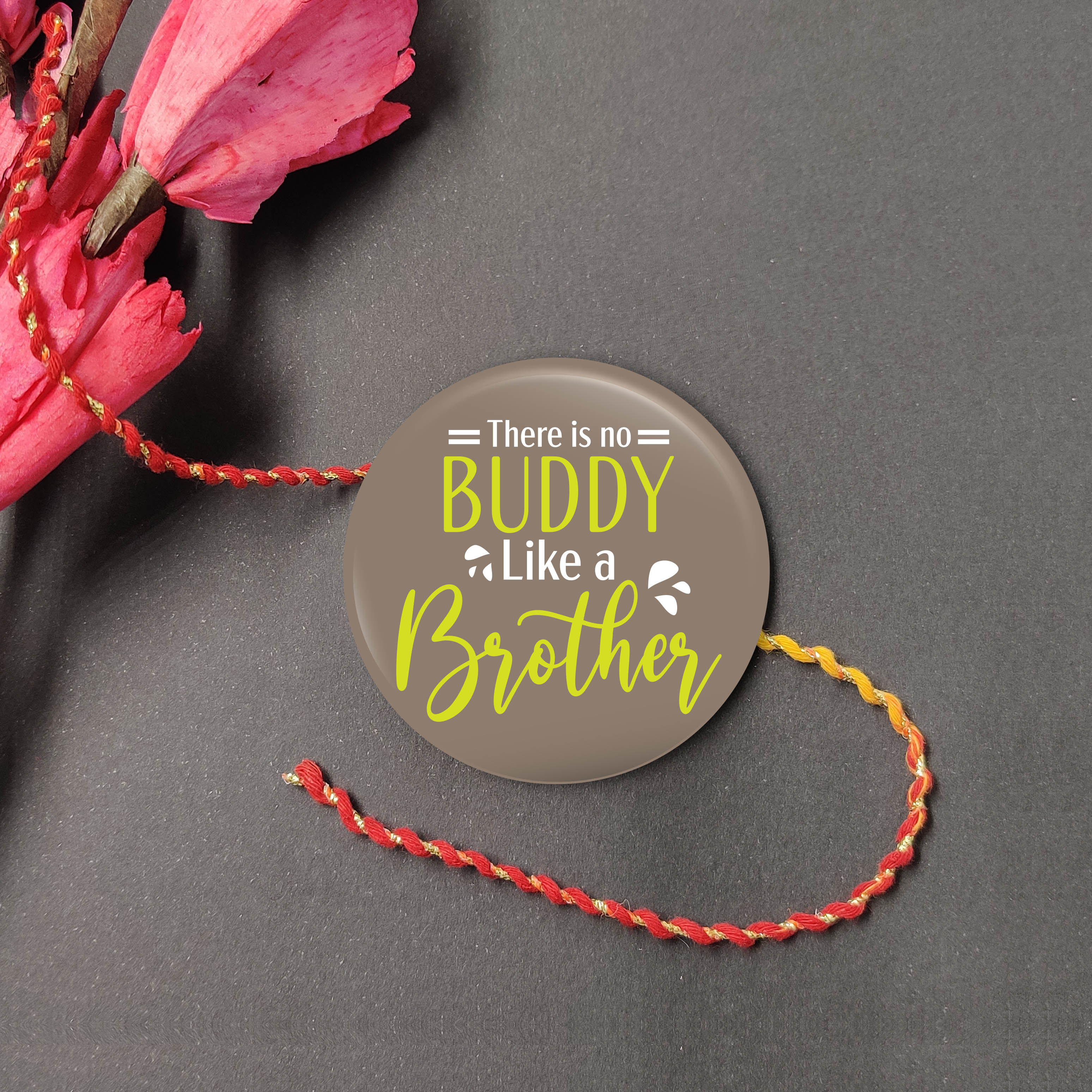 Indianvibez There is no Buddy Like Brother Metal Rakhi with Fridge Magnet - Kids Rakhi