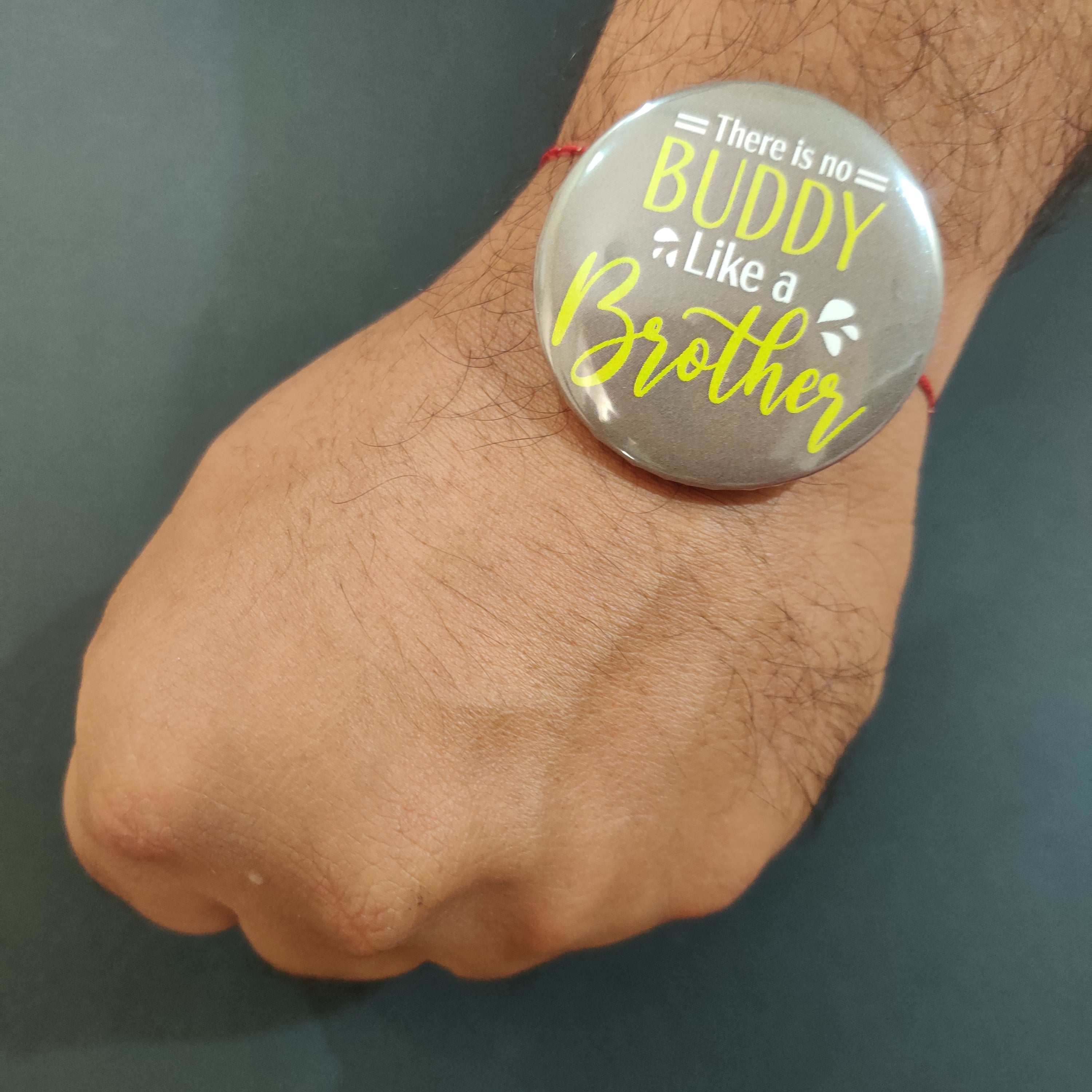 Indianvibez There is no Buddy Like Brother Metal Rakhi with Fridge Magnet - Kids Rakhi