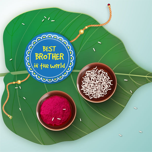 Indianvibez World Best Brother Metal Rakhi with Fridge Magnet - Kids Rakhi