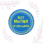 Thumbnail for Indianvibez World Best Brother Metal Rakhi with Fridge Magnet - Kids Rakhi