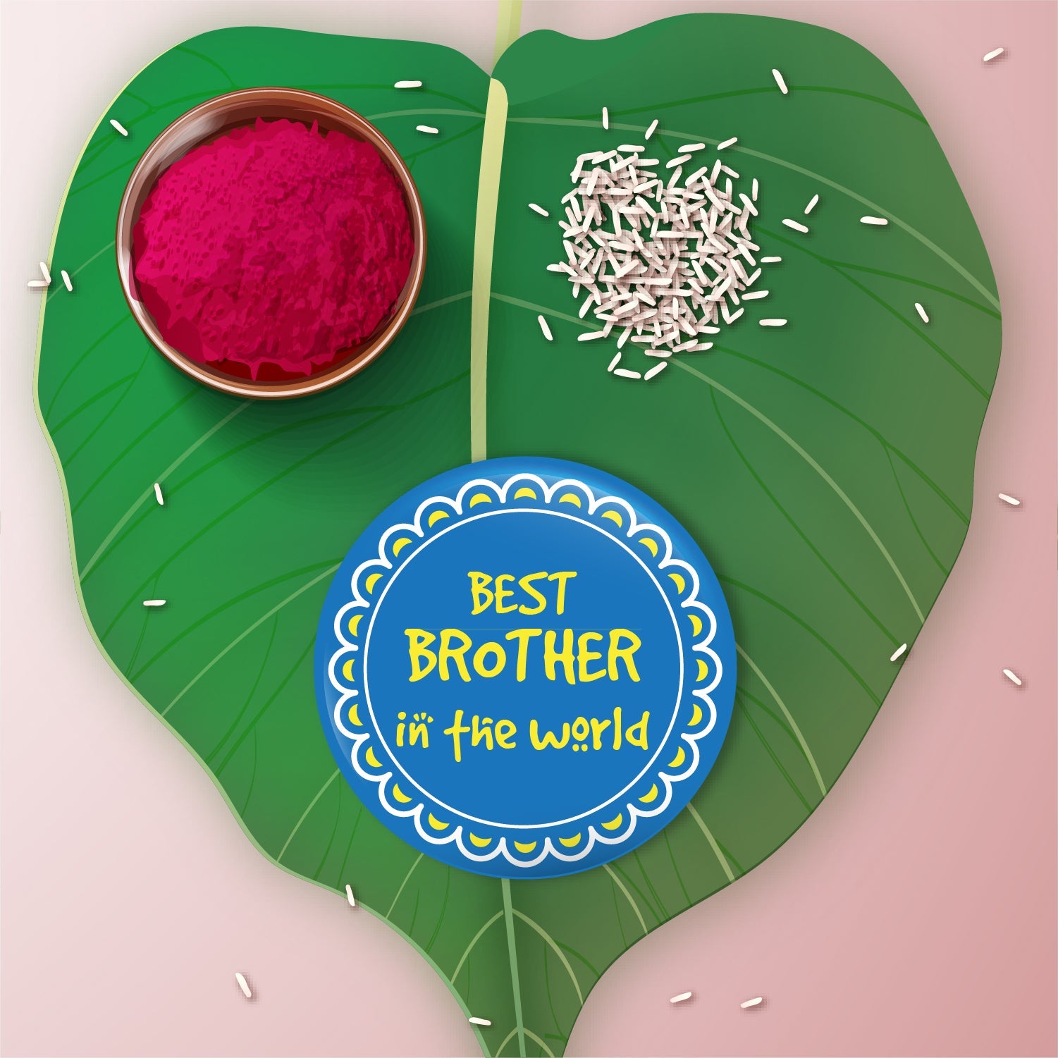 Indianvibez World Best Brother Metal Rakhi with Fridge Magnet - Kids Rakhi