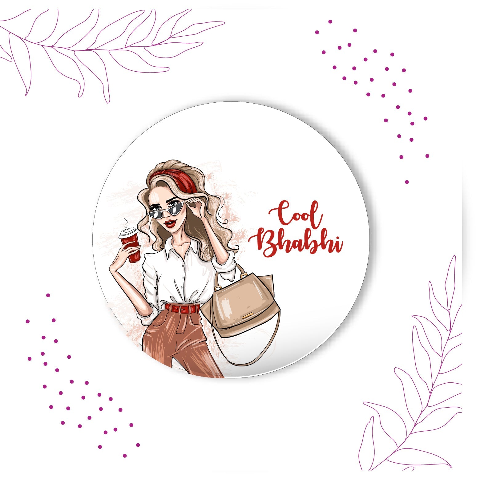 Indianvibez Cool Bhabhi Metal Rakhi/Lumba with Fridge Magnet - Kids Rakhi