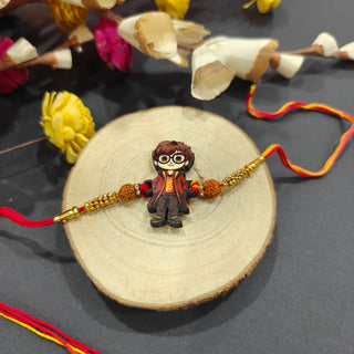 Indianvibez Harry Potter Wooden Rakhi, Character Rakhi for Brother - Kids Rakhi