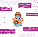 Thumbnail for Indianvibez Lord Krishna Wooden Rakhi for Brother, God Religious Spiritual Rakhi - Kids Rakhi