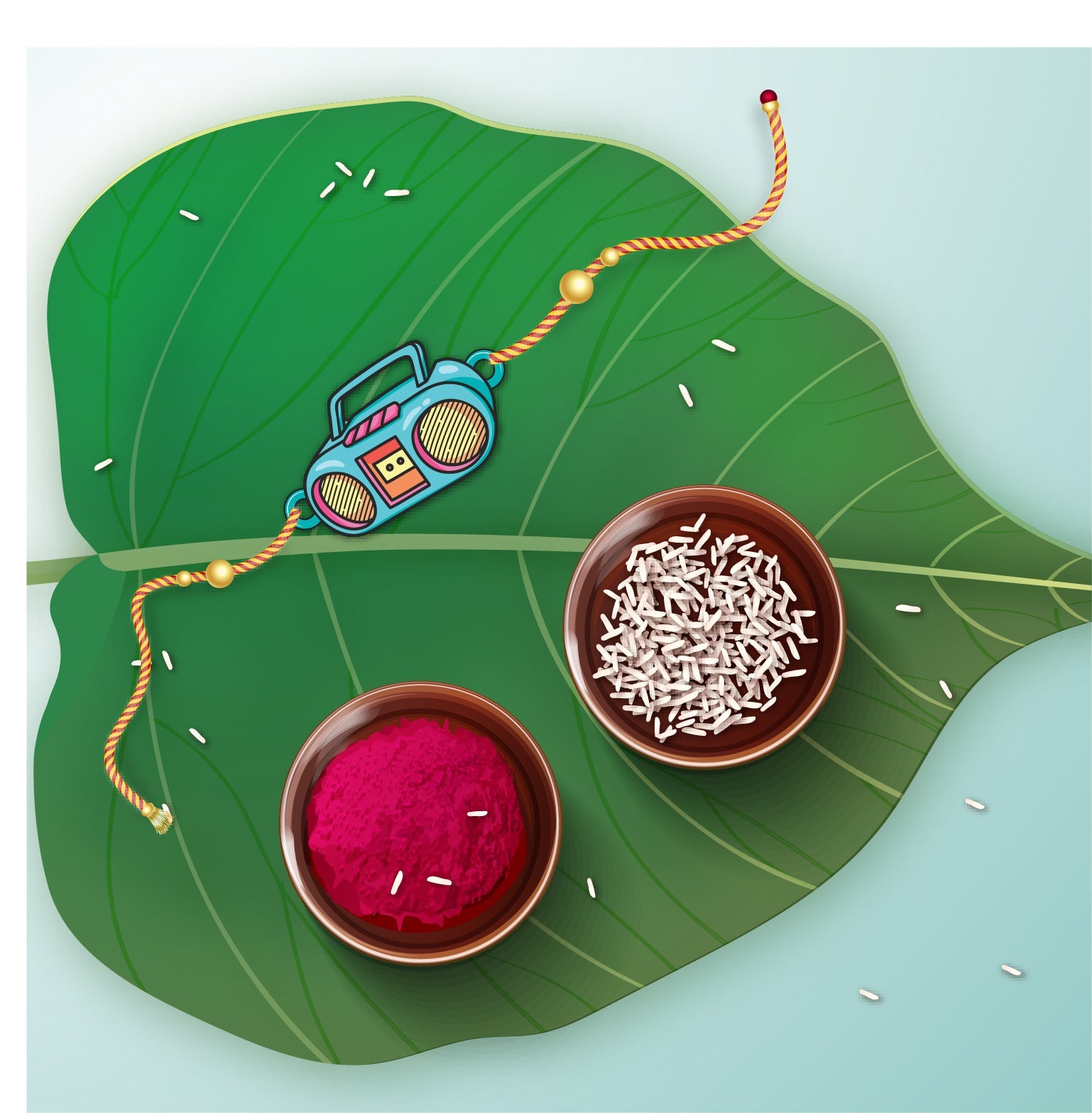 Indianvibez Radio Wooden Rakhi, Quirky Retro Rakhi for Brother - Kids Rakhi