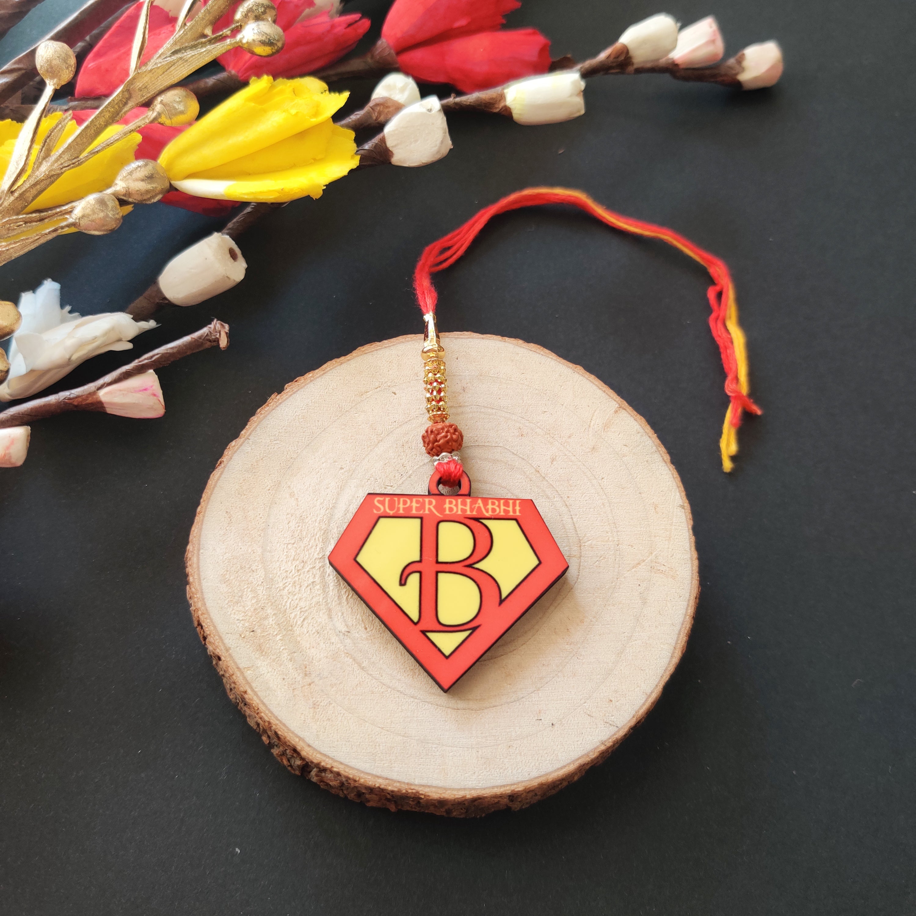 Indianvibez Coffee Wooden Rakhi, Foodie Rakhi for Coffee Lover Brother - Kids Rakhi