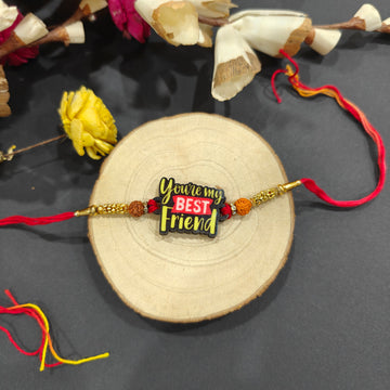 Indianvibez You are my best Friend Wooden Rakhi, Rakhi for Brother India - Kids Rakhi - Distacart