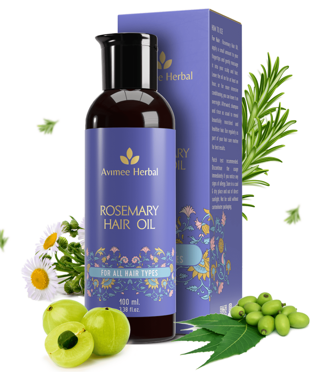Avimee Herbal Rosemary Hair Care Routine Combo: Rosemary Water Spray & Rosemary Hair Oil - Distacart