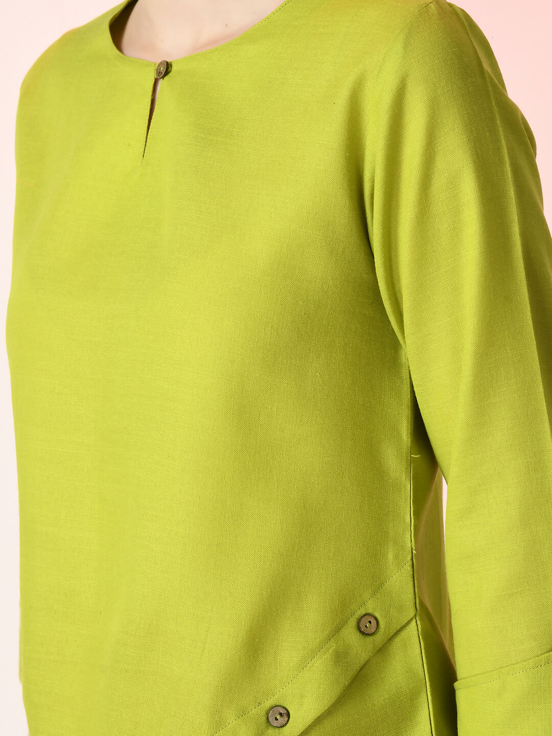 Myshka Women's Green Solid Top - Distacart