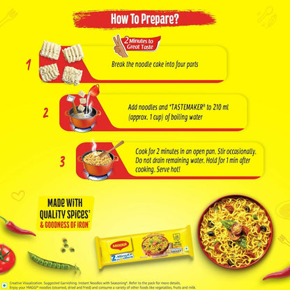 Maggi 2-Minute Instant Noodles, Favourite Masala Taste - Dista