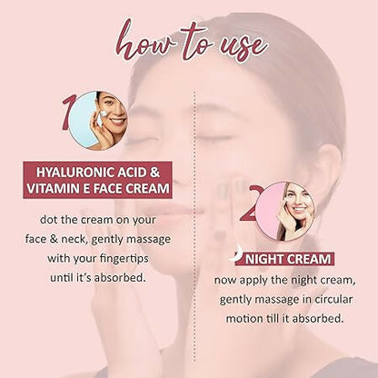 Our Cares Moisturizer With Hyaluronic Acid Vitamin E + Night Cream - Combo - Distacart