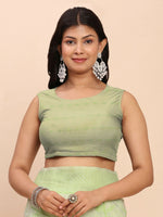Thumbnail for Astita Linen Cotton Light Green Saree
