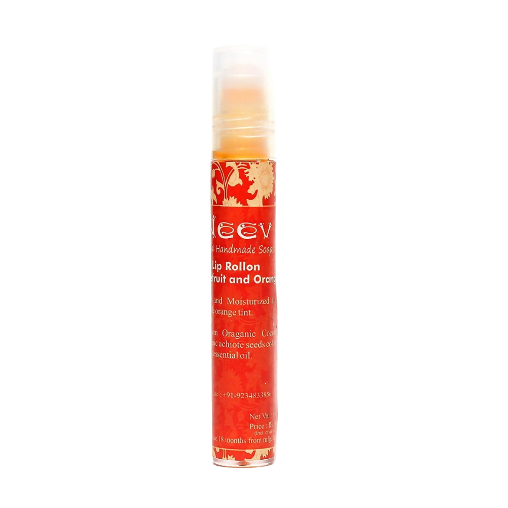 Neev Herbal Handmade Soaps Lip Rollon Crème Finish - Grapefruit and Orange - Distacart