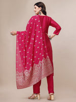 Thumbnail for Embroidered Kurta With Pant & Dupatta Set, Multicolor - Hiral Fashion - Distacart
